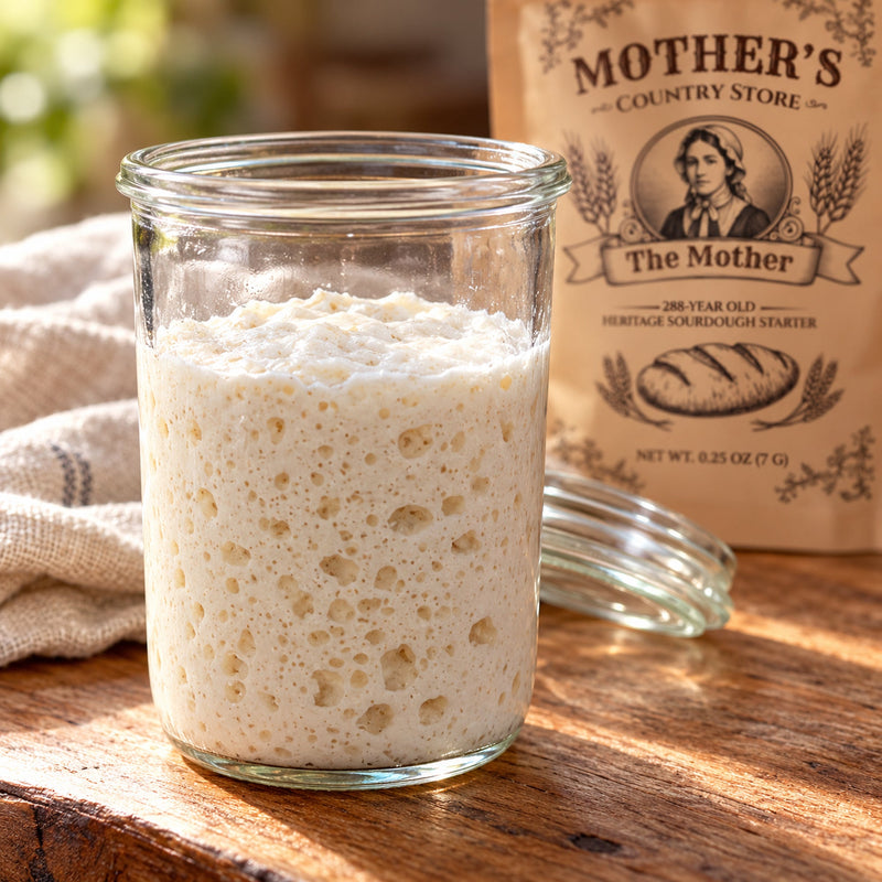 The Mother sourdough starter – activated starter in a jar