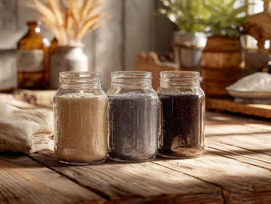 Comparing clear, gray, and dark hooch in sourdough starters