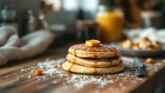 Sourdough culture at peak rise with domed top in a warm Southern kitchen setting — pancakes with sourdough starter guide from Mother's Country Store