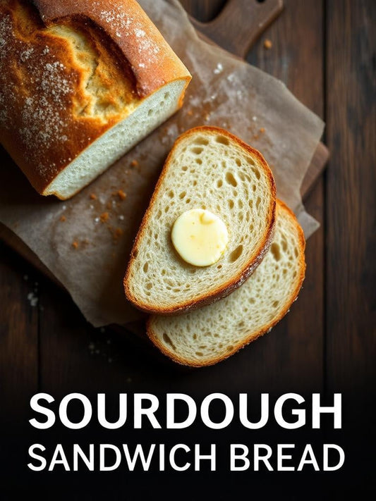 Active sourdough starter doubling in a glass jar on a linen-draped wooden surface — sourdough sandwich bread recipe soft fluffy and better than the bakery guide from Mother's Country Store