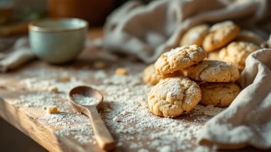 Sourdough culture at peak rise with domed top in a warm Southern kitchen setting — sourdough starter cookie recipes guide from Mother's Country Store