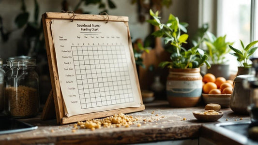 sourdough starter feeding chart — sourdough starter guide from Mother's Country Store