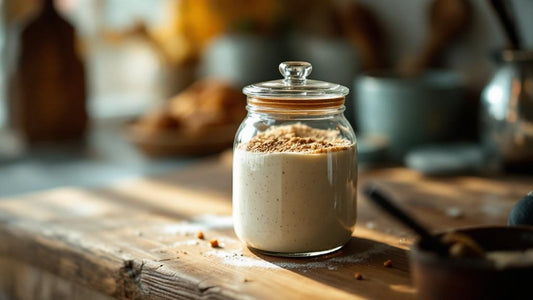 sourdough starter jar with lid — sourdough starter guide from Mother's Country Store