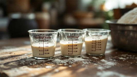 sourdough starter measurements in cups — sourdough starter guide from Mother's Country Store