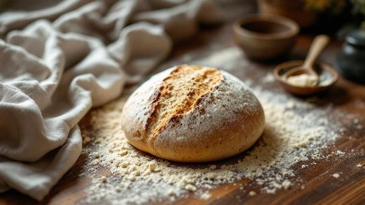 Bubbly sourdough starter culture on a kitchen counter in a warm Southern kitchen setting — sourdough starter names funny dirty guide from Mother's Country Store