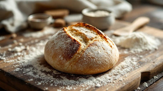Sourdough culture at peak rise with domed top in a warm Southern kitchen setting — sourdough starter peak guide from Mother's Country Store