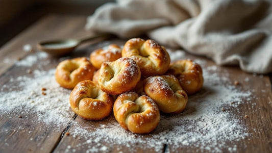 Bubbly sourdough starter culture on a kitchen counter in a warm Southern kitchen setting — sourdough starter pretzel bites guide from Mother's Country Store