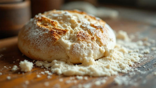 Close-up of bubbling sourdough starter culture with warm natural window light — sourdough starter runny guide from Mother's Country Store