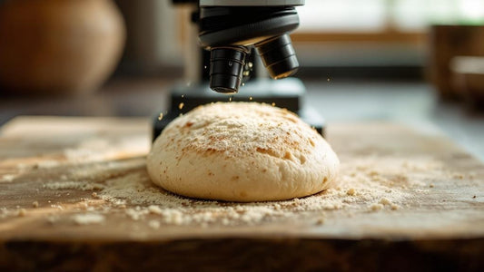 sourdough starter under microscope — sourdough starter guide from Mother's Country Store