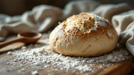 Bubbly sourdough starter culture on a kitchen counter in a warm Southern kitchen setting — sourdough starter very bubbly guide from Mother's Country Store