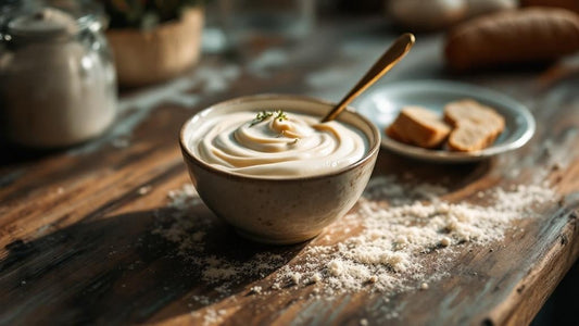 Bubbly sourdough starter culture on a kitchen counter in a warm Southern kitchen setting — sourdough starter yogurt guide from Mother's Country Store