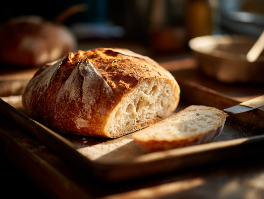 Soft sourdough crust achieved with butter and lower heat
