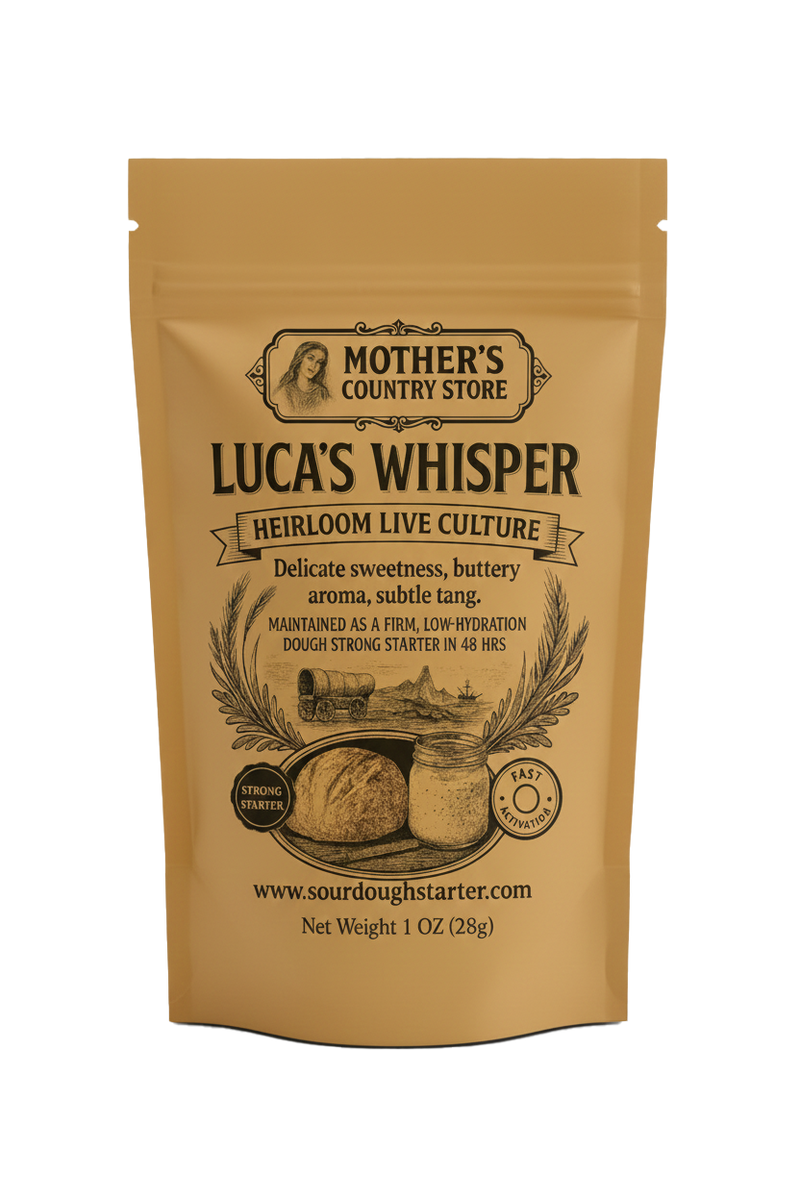 Luca's Whisper dehydrated sourdough starter - Italian heritage levain culture for ciabatta and focaccia