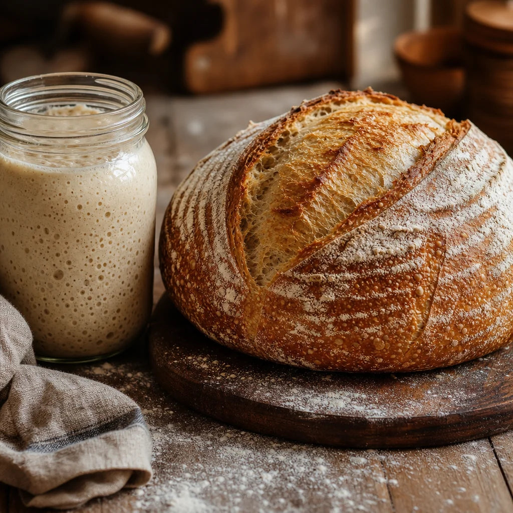 Sourdough bread and active starter